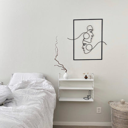 Sisustustaulu rakastuneet nainen mies puinen art taulu- icodecor.com